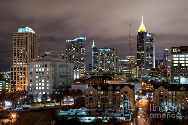 Atlanta Poster featuring the photograph Midtown Atlanta Skyline by Bill Cobb