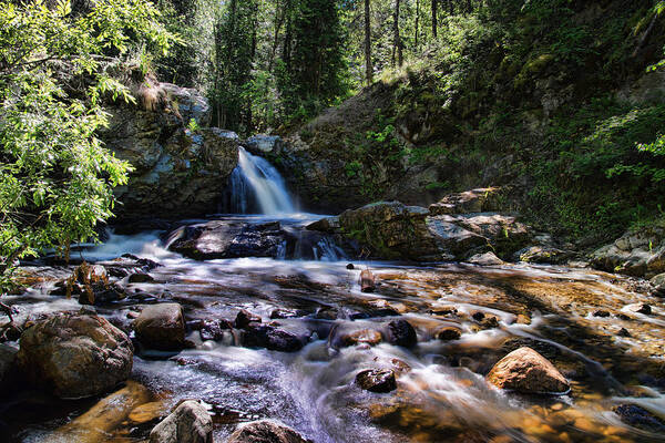 Kelowna Poster featuring the photograph Mill Creek Falls by Allan Van Gasbeck