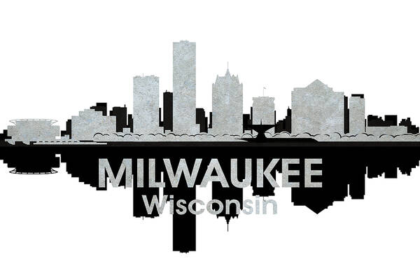 Milwaukee Poster featuring the mixed media Milwaukee WI 4 by Angelina Tamez