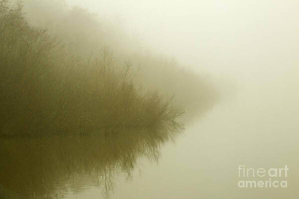 Clare Bambers Poster featuring the photograph Misty Morning Reflection. by Clare Bambers