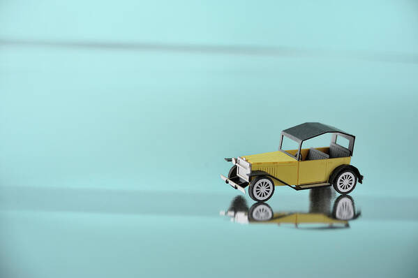 Paper Craft Poster featuring the photograph Model Car Made Of Paper by Yagi Studio