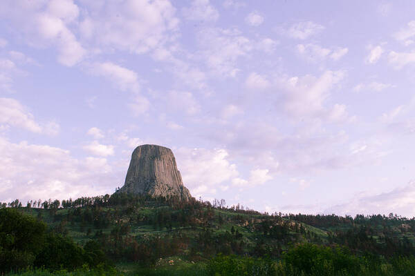 Dakota Poster featuring the photograph Morning at Devils Tower by Greni Graph