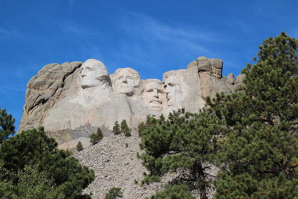 Mount Rushmore Poster featuring the photograph Mount Rushmore Morning by Nancy Dunivin