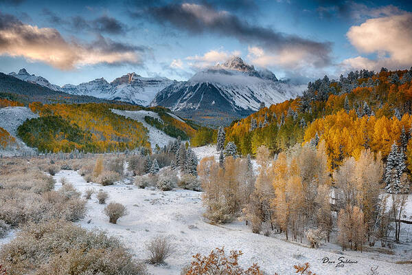 Mountain Poster featuring the photograph Mount Sneffels in the Fall by David Soldano