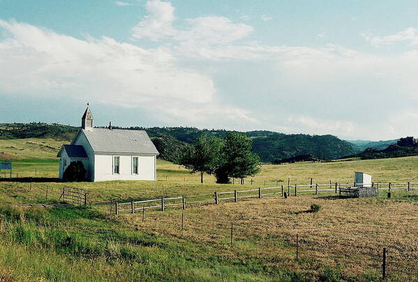 Farm Poster featuring the photograph Mountain Church by Trent Mallett
