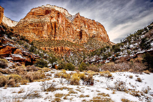 Landscape Poster featuring the photograph Mountain in Winter by Christopher Holmes