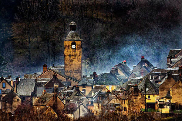 Church Poster featuring the photograph Mountain Village In France by Alain Mazalrey