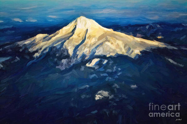 Jon Burch Poster featuring the photograph Mt. Hood from Above by Jon Burch Photography