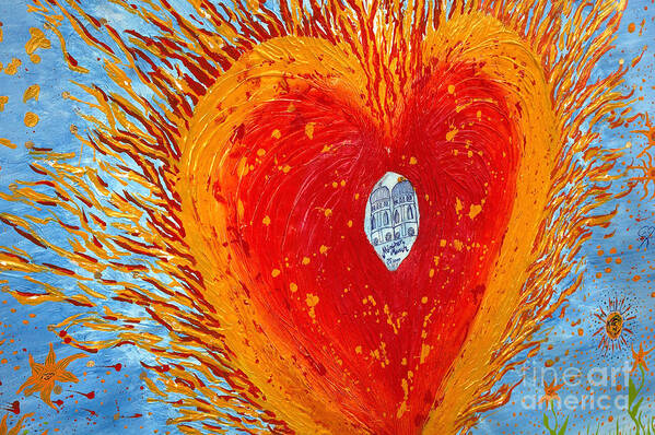 Heart Poster featuring the painting Munich Heart by Heidi Sieber