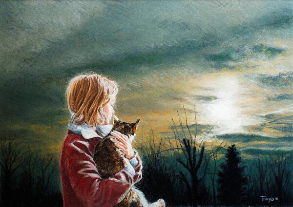 Cat Poster featuring the painting My Cat by Robert Tracy