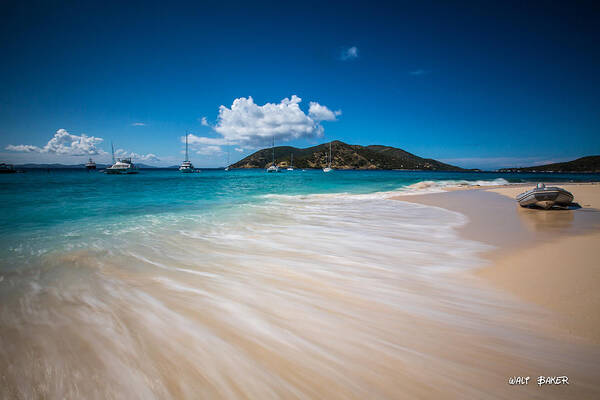 Bvi Poster featuring the photograph My Girl Sandy Cay by Walt Baker