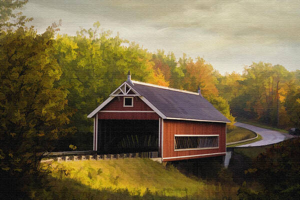 Cuyahoga County Poster featuring the photograph Netcher Road Covered Bridge by Mary Timman