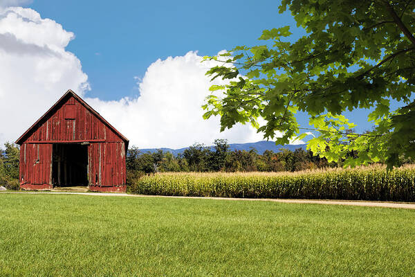 Fred Larson Poster featuring the photograph New Hampshire Barnyard by Fred Larson