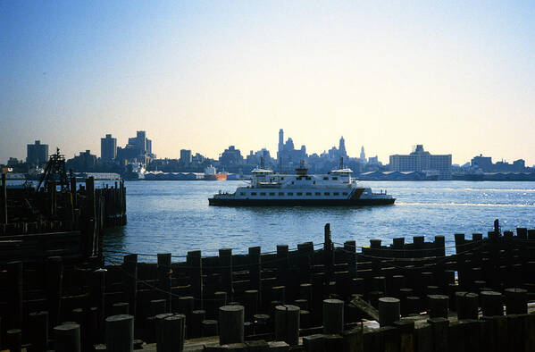 Ferry Poster featuring the photograph New York Ferry 1984 by Gordon James