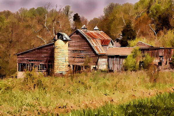 Water Color Poster featuring the photograph Newton Township Barn by David Yocum