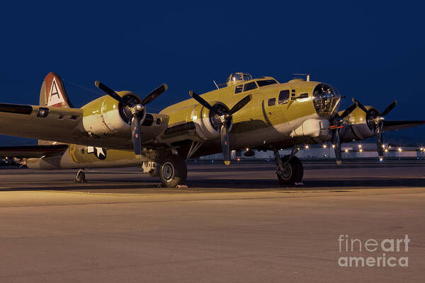 Collings Foundation Poster featuring the photograph Nine-O-Nine at Night by Rick Pisio