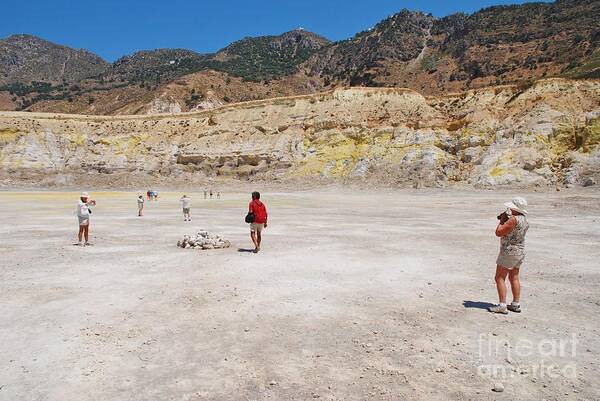 Day Poster featuring the photograph Nisyros volcano Greece by David Fowler