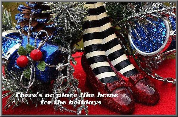 Christmas Card Poster featuring the photograph No Place Like Home for the Holidays by Judy Genovese