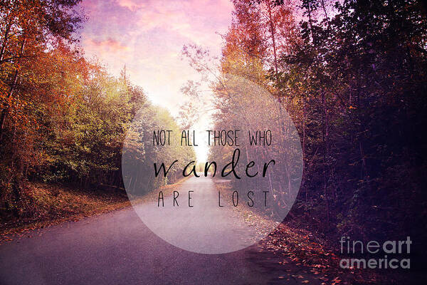 Wander Poster featuring the photograph Not all those who wander are lost by Sylvia Cook