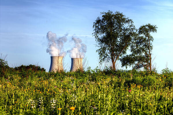 Byron Nuclear Plant Hdr Poster featuring the photograph Nuclear HDR4 by Josh Bryant