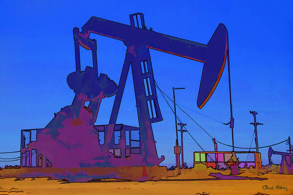 Oil Well Poster featuring the photograph Oil Well by Chuck Staley