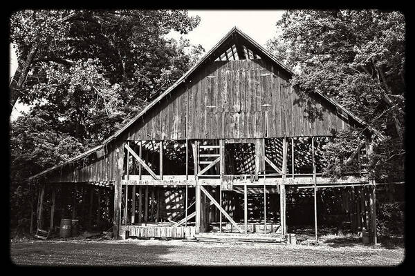 Barn Poster featuring the photograph Old Barn On Hwy 161 by KayeCee Spain