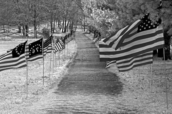 Flags; Old Glory; Usa; Maryland; Patriotism; Pride; National Pride; Autumn; Fall; Nationalism; Duty; Honor; Loyalty Poster featuring the photograph Old Glory IR by Andy Lawless