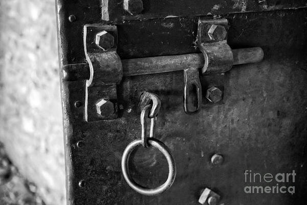 Lock Poster featuring the photograph Old Jail Door by Ron Chilston