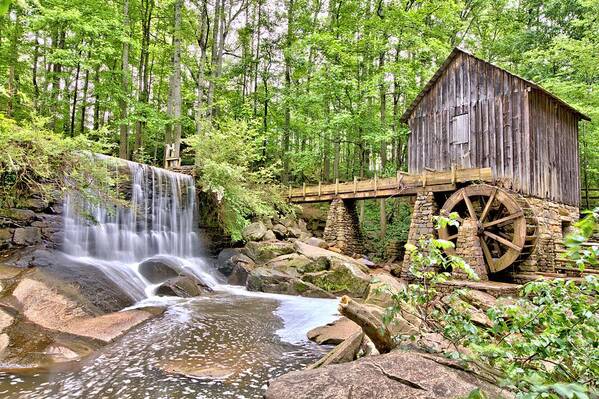 8650 Poster featuring the photograph Old Lefler Grist Mill by Gordon Elwell