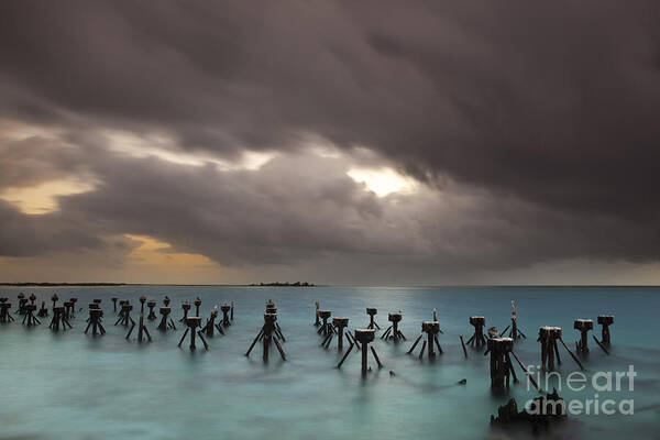 Tranquil Scene Poster featuring the photograph Old Pier in the Florida Keys by Keith Kapple