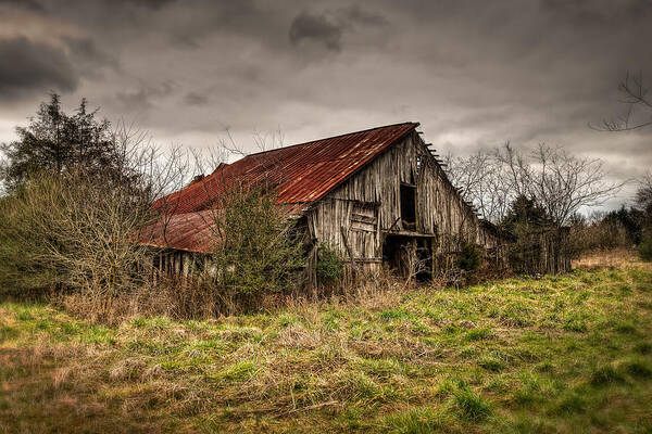 Old Poster featuring the photograph Old Rustic Barn by Brett Engle