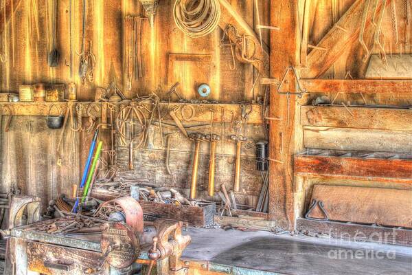 Rustic Poster featuring the photograph Old Rustic Workshop by Jimmy Ostgard