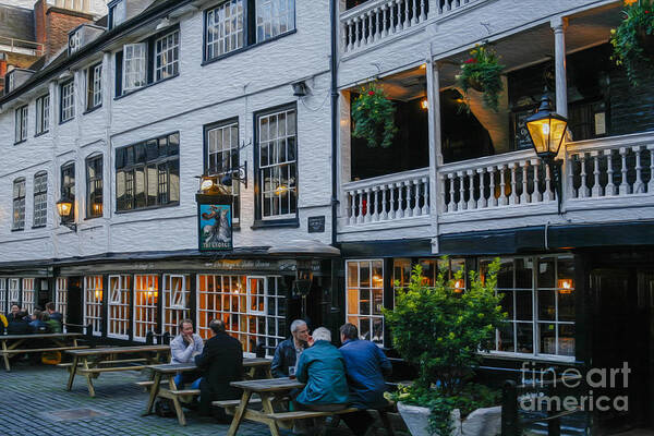 George Poster featuring the photograph Oldest coaching inn in London by Patricia Hofmeester