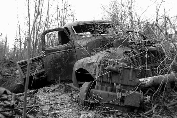 Ghost Town Of Jackfish Poster featuring the photograph Ole Truck Of Jackfish by Jeremiah John McBride