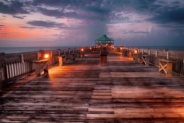 Folly Pier Poster featuring the photograph On A Pier by Kevin Senter