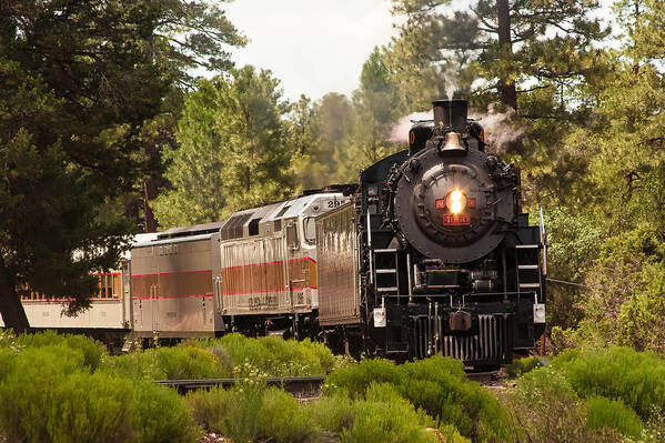 Train Poster featuring the photograph Oncoming Train by Kathleen McGinley