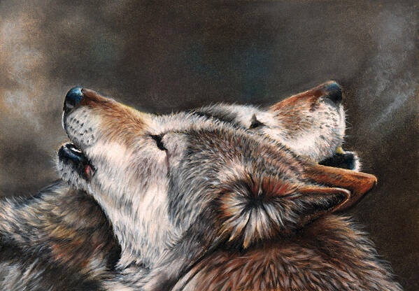 Wolf Poster featuring the painting One Last Song by Peter Williams