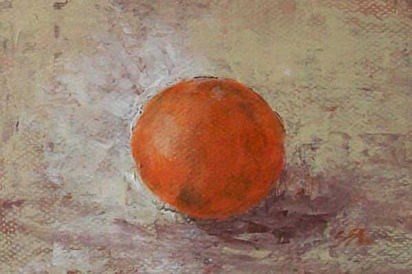 Still Life Poster featuring the painting Orange by Jane See