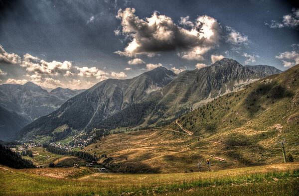Hdr Poster featuring the photograph Orobic Mountains by Andrea Barbieri