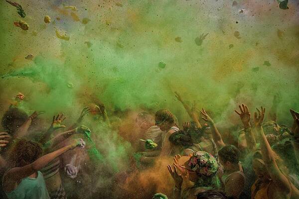 Colors Poster featuring the photograph Paint Fight by 