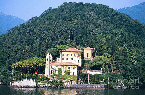 Lake Como Poster featuring the photograph Palace at Lake Como Italy by Greta Corens