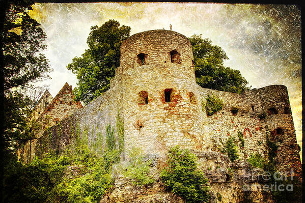 Fortress Poster featuring the photograph Pappenheim Castle by Heiko Koehrer-Wagner