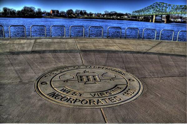 Parkersburg Poster featuring the photograph Parkerburg City Seal by Jonny D