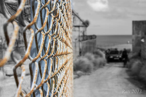 Fence Poster featuring the photograph Path along the fence line by Michael Podesta 
