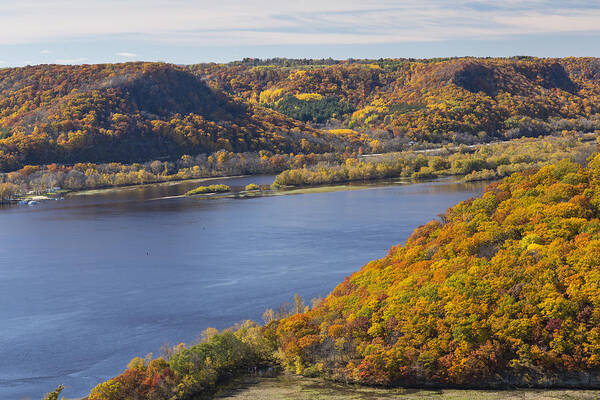Mountain Poster featuring the photograph Perrot State Park Vista Autumn 5 by John Brueske