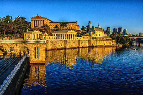 Art Museum Poster featuring the photograph Philadelphia Skyline by Louis Dallara