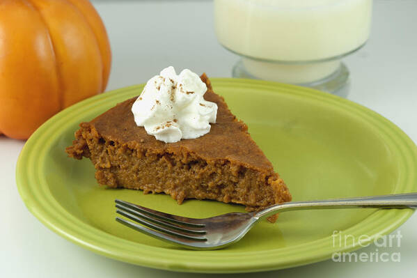 Baked Poster featuring the photograph Piece of Pumpkin Pie by Juli Scalzi