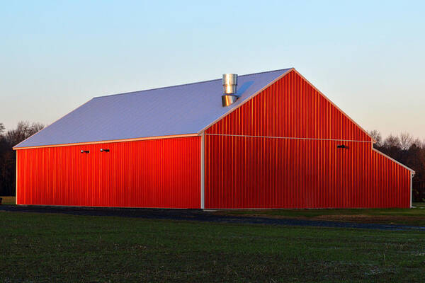 Barn Poster featuring the photograph Plain Jane Red Barn by Bill Swartwout