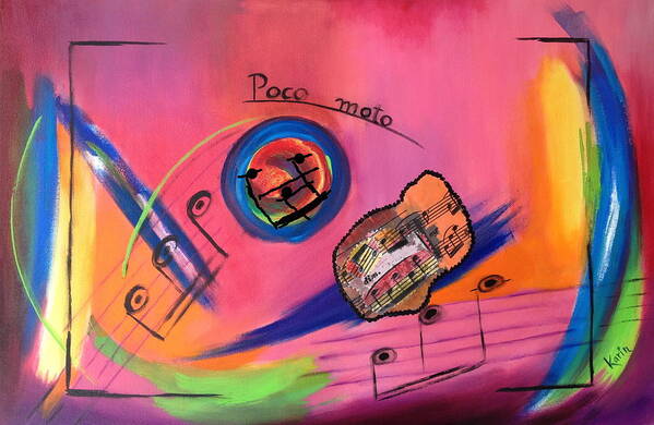 Abstract Poster featuring the painting Poco Moto by Karin Eisermann