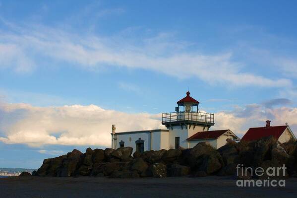 Lighthouse Poster featuring the photograph Point No Point Lighthouse by Vicki Maheu